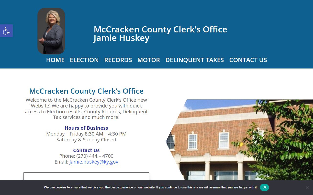 McCracken County Courthouse for Paducah court docket access